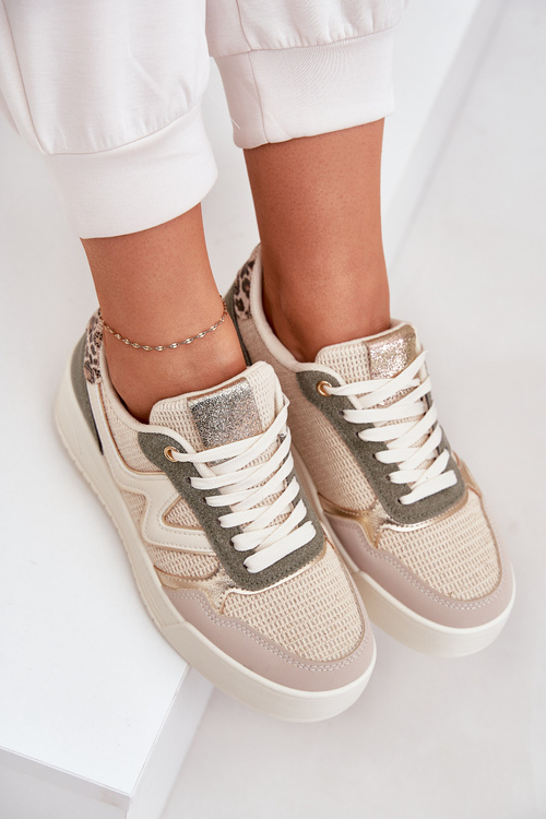 Dámske Športové Topánky Na Platforme Leopardie Zelené Lorori