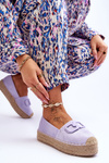 Klasické espadrilly žien na platforme Maurine Purple