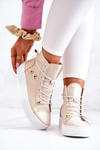 Tenisky s vysokým koženým teniskám béžovo-bielych tenisiek Ashlee