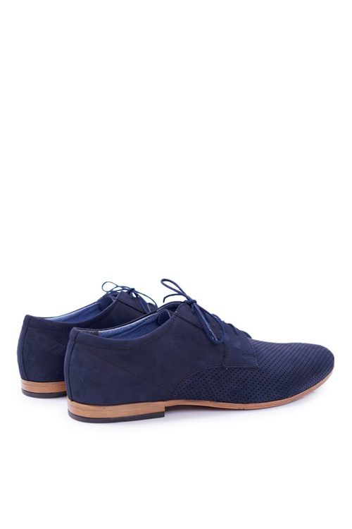 Pánske topánky nubuck Openwork Navy Blue Hermes