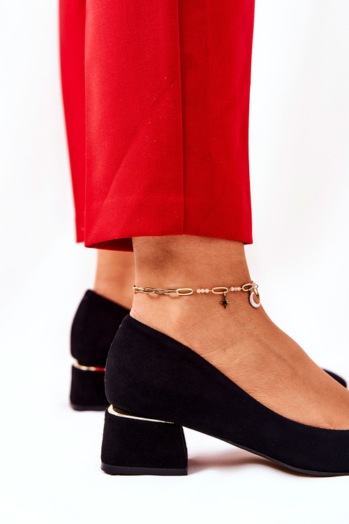 Semišové čerpadlá Lewski 3118 čierna