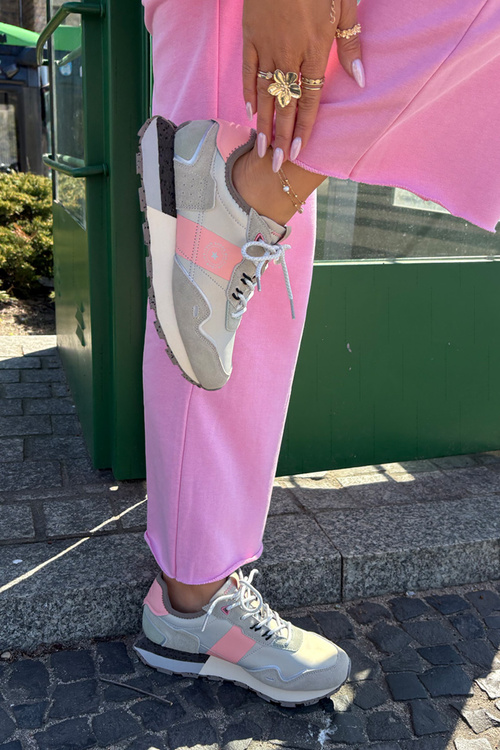 Dámské Semišové Tenisky Big Star RR274243 HI-POLY SYSTEM Šedo-Růžové