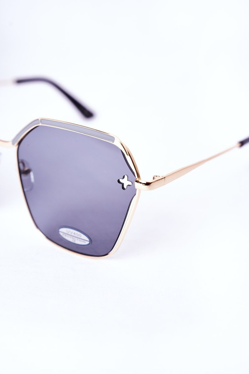 Geometrické sivé slnečné okuliare