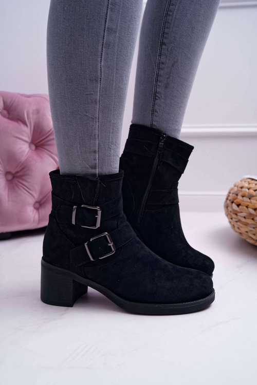 Dámské Kotníkové Boty Semišové černé Fagret