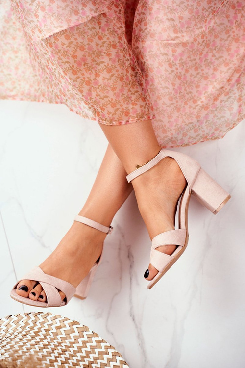 Ženské sandále semišové béžová dáma milión