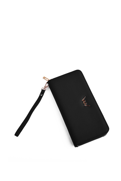 Veľká Hailey Black Slider peňaženka