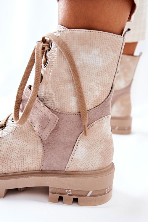 Kožené topánky Maciejka Beige 05219-04