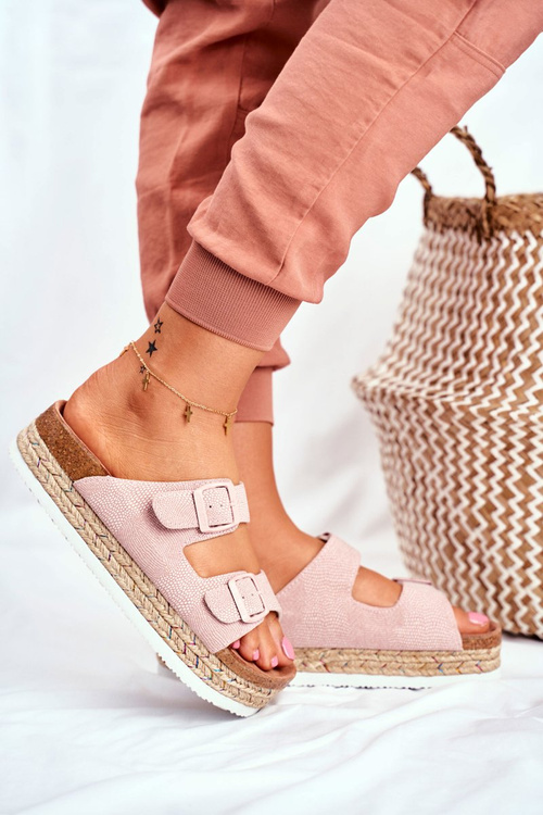 Dámske papuče veľká hviezda Pink FF274669