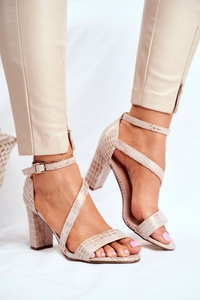 Sandály Na Podpadku Sergio Leone SK870 Béžové Zvířecí Vzor