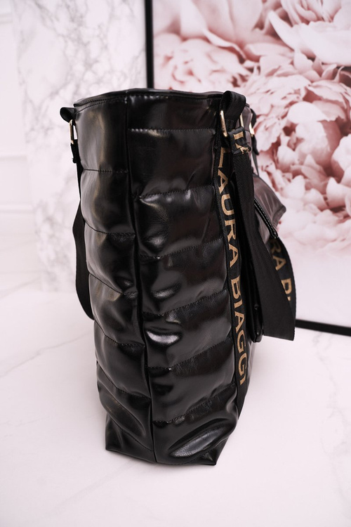 Velká Nákupní Taška S Kapsou LAURA BIAGGI černá