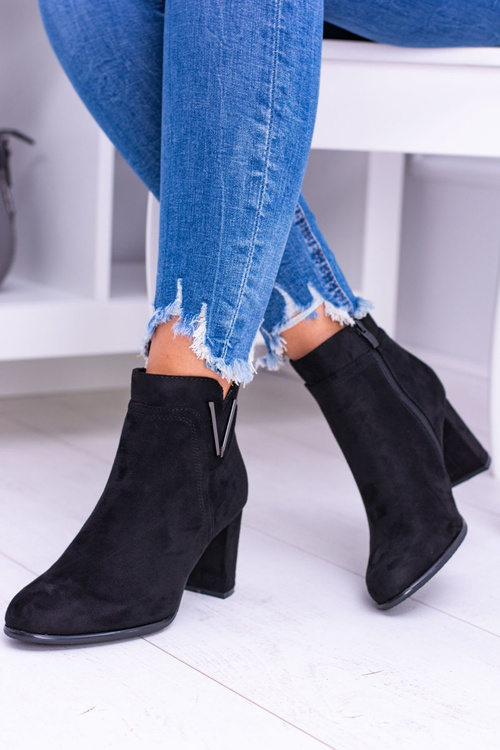 Sergio Leone černé Semišové Kotníkové Boty Valentia