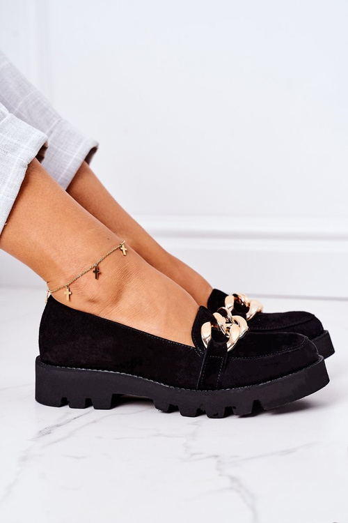 Lewski topánky 3040 Shamets Black Moccasins