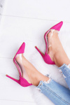 Dámské Lodičky Na Jehlovém Podpatku Průhledné Fuchsia Live