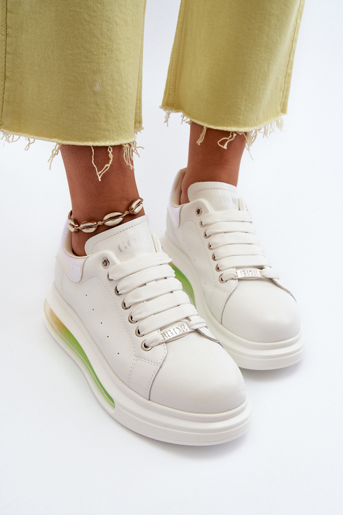 Dámské kožené tenisky GOE NN2N4029 bílé