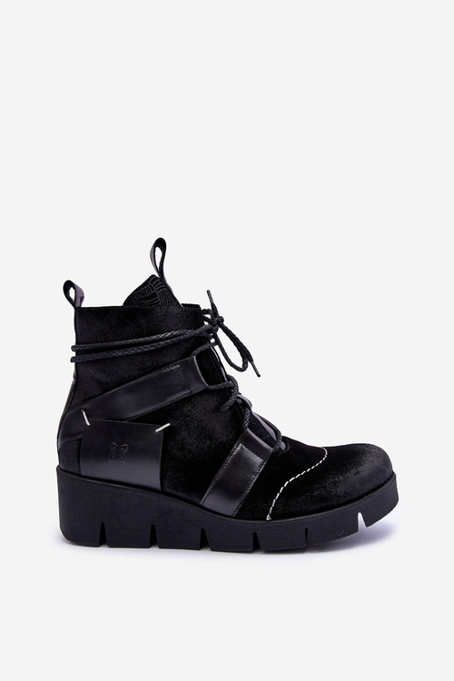 Kožené topánky Maciejka 06185-01 Čierna