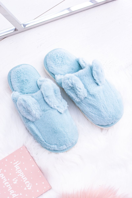 Dámské pantofle papuče králíci s ušima modrý Alabama