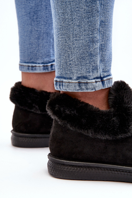 Nízke dámske snehové topánky s kožušinovým pilagáciou