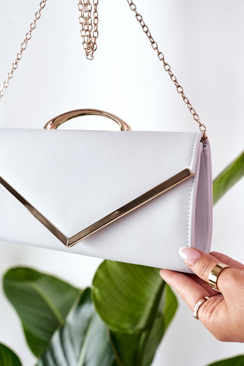 Elegantní Společenska Kabelka S Retízkem Šedá