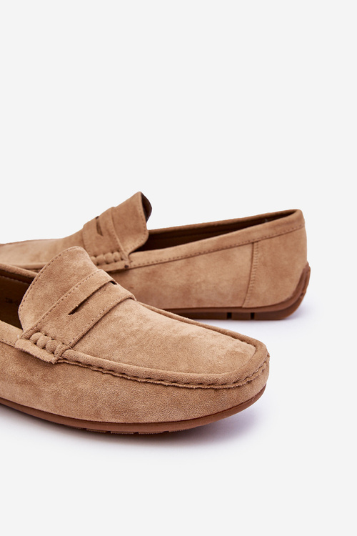 Mužské semišové mokasíny bežové Wesley