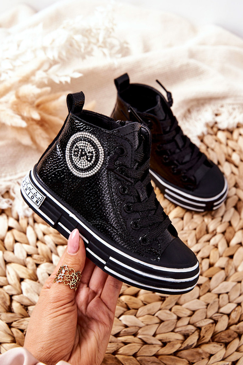 Detský vysoký -zip -High -zipper tenisky