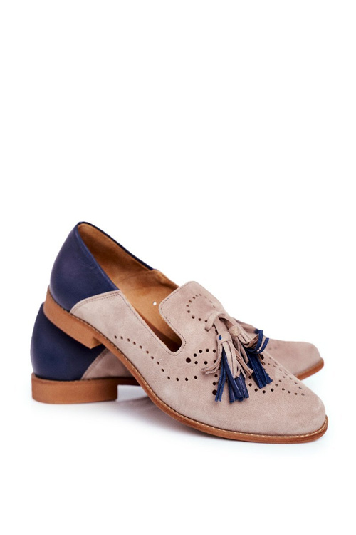 Dámské Polobotky Maciejka Kožené Béžové 04484-04/00-5