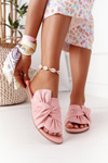 Suede Flip -flops s ružovou emiliou