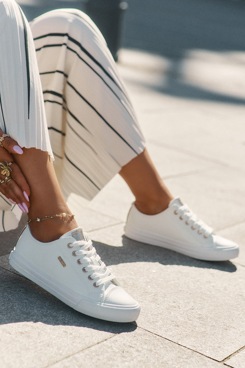 Dámske Tenisky Z Eko Kože Big Star RR274748 Biele