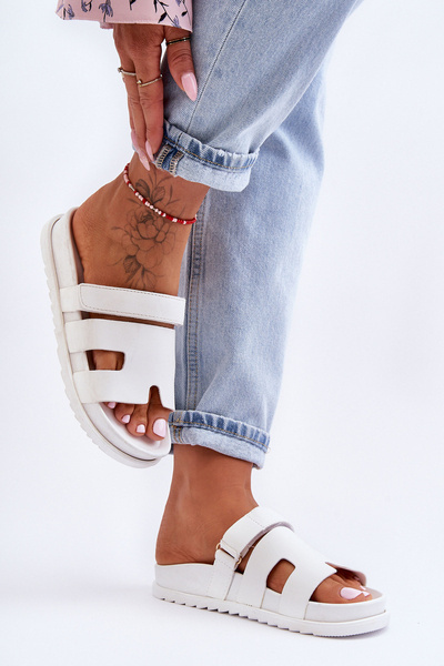 Klasické dámske biele papuče Molie