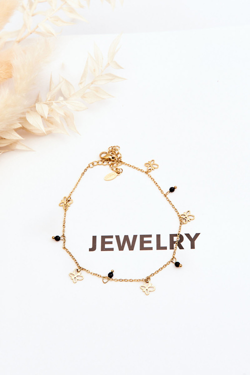 Noha Náramek Bez niklu S motýly Zlate