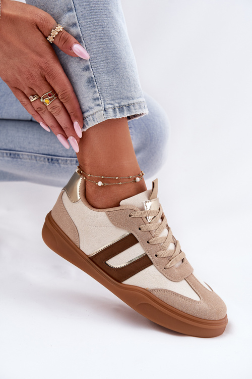 Dámske Tenisky Z Eko Semišu Béžové Satylies