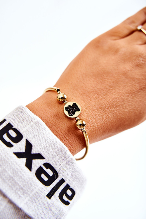 Módní nastavitelný náramek se medvídkem zlata