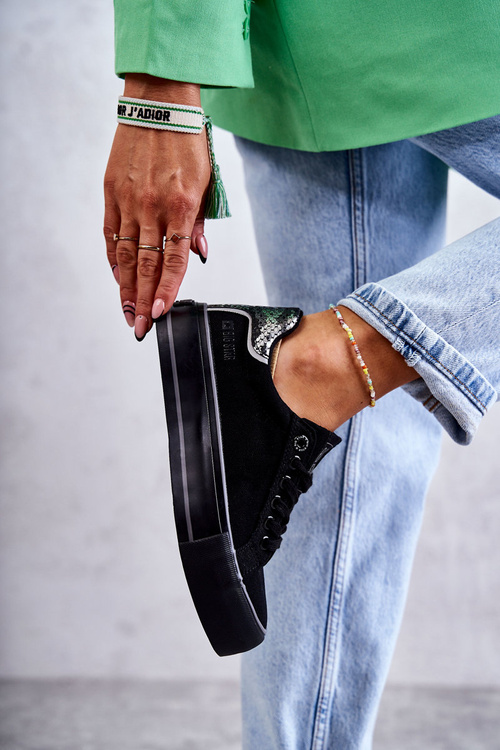 Dámske materiálne tenisky Big Star KK274036 čierna