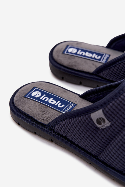 Pohodlná Pánská Domácí Obuv Pantofle Inblu 91000027 Tmavě Modrá