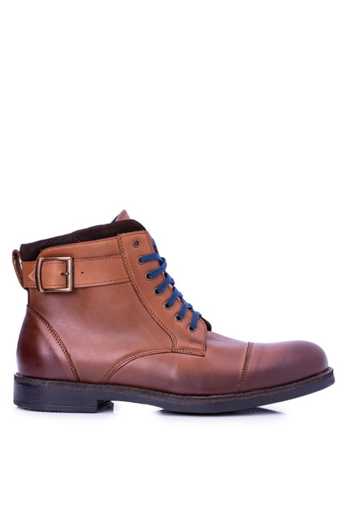 Pánske topánky poľské hnedé topánky Mintos topánky