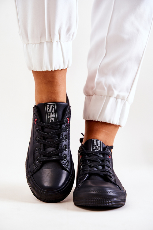 Nízké kožené Tenisová obuv Big Star JJ274006 Černé