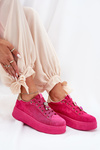 Dámske sneakersy na platforme s medvedíkom Fuchsie Vailina