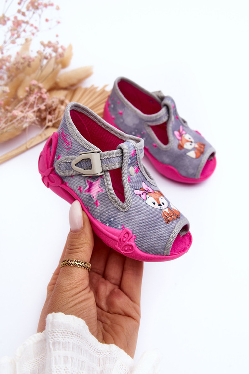 Sandals Papcie veveričky befado 213p137 Gray-ružové