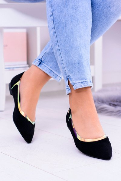 Lu boo čierne priehľadné holografické baleríny v Lison Spitz