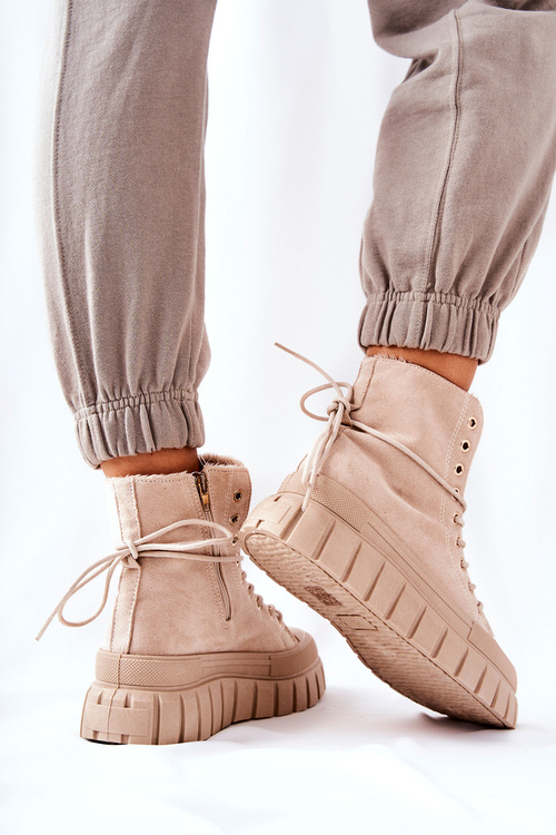 Izolované tenisky na platforme Beige Marlow