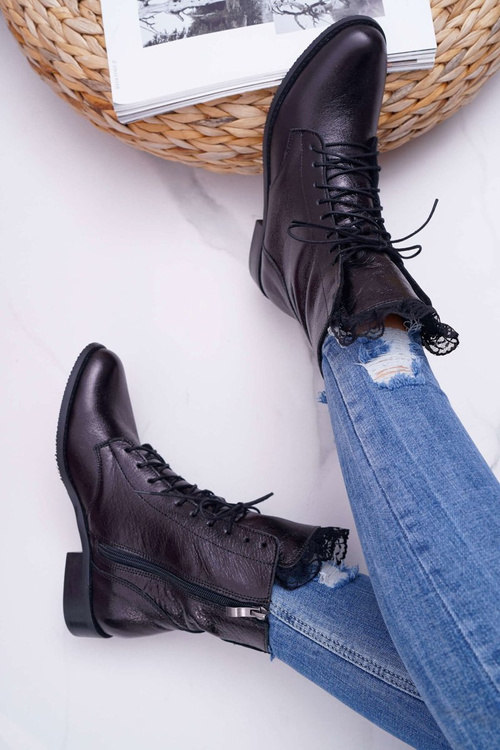 Dámske topánky Prírodná koža Nicole Czarne 2193