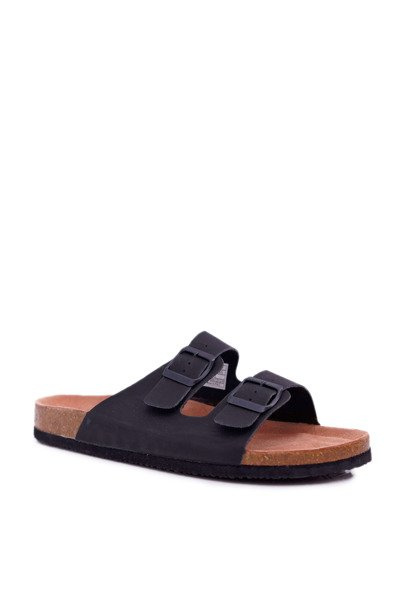 Pánske žabky s veľkou hviezdou Black DD174605 pracky