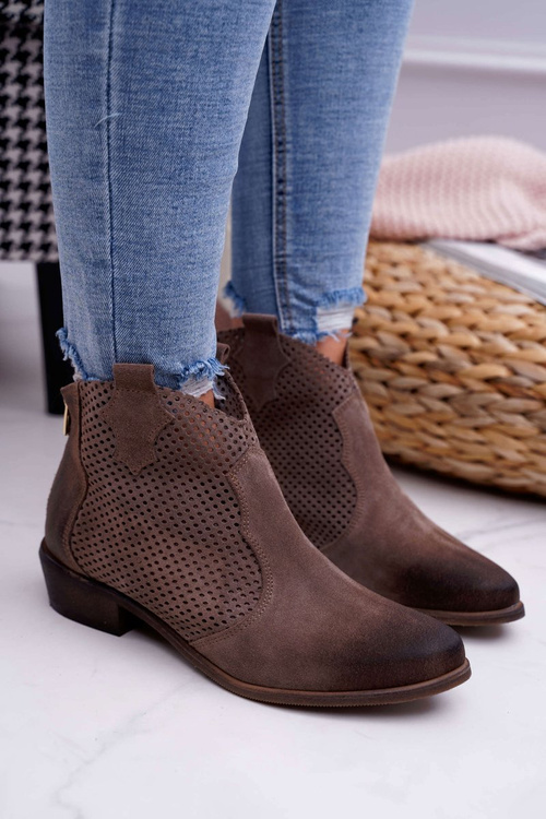 Dámské Kotníkové Boty béžové Exquisite 1166