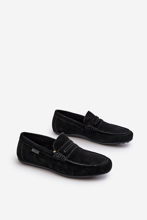 Mužské semišové mokasíny Big Star NN174224 Čierne