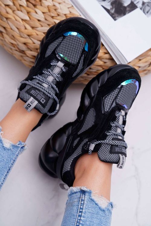 Dámske športové topánky Veľká hviezda od Daniela Lopeza Black and Grey FF274A553