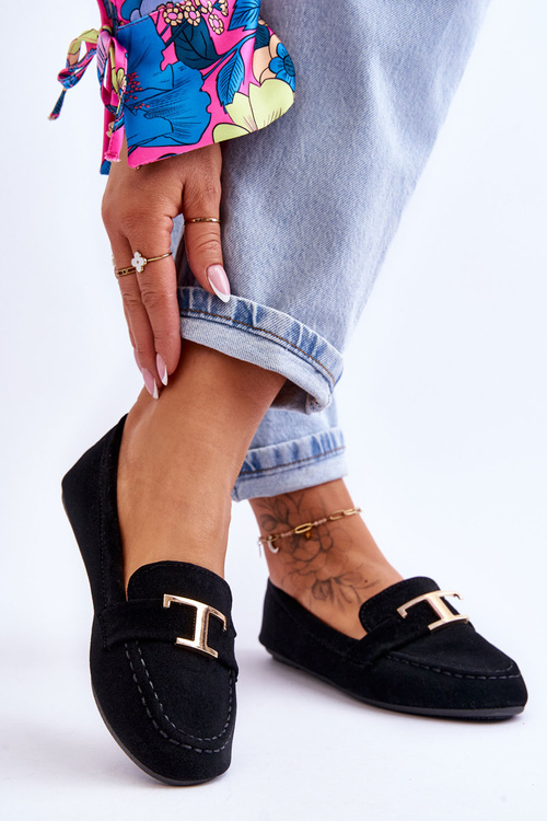 Klasické Slip On Mokasíny Černá Carly