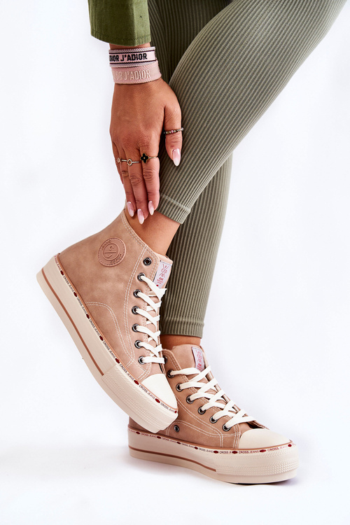 Vysoko izolované tenisky pre dámske džínsy KK2R4045C Beige