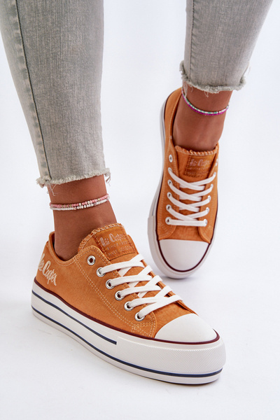 Dámské tenisky na tlusté podrážce Lee Cooper LCW-24-31-2216 Oranžové