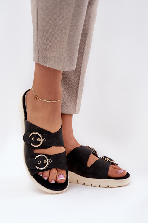 Dámské sandály na platformě a klíně černé Vimarils