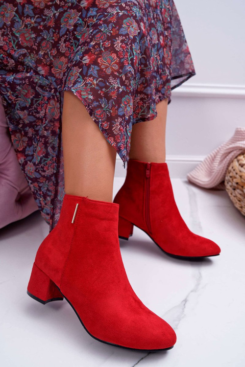 Dámské Kotníkové Boty Červené Fiorelli