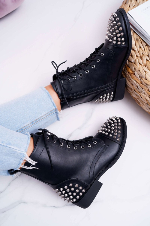 Dámské černé kotníkové boty Lu Boo Tension